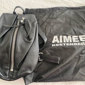 Aimee Kestenberg Black Leather Backpack